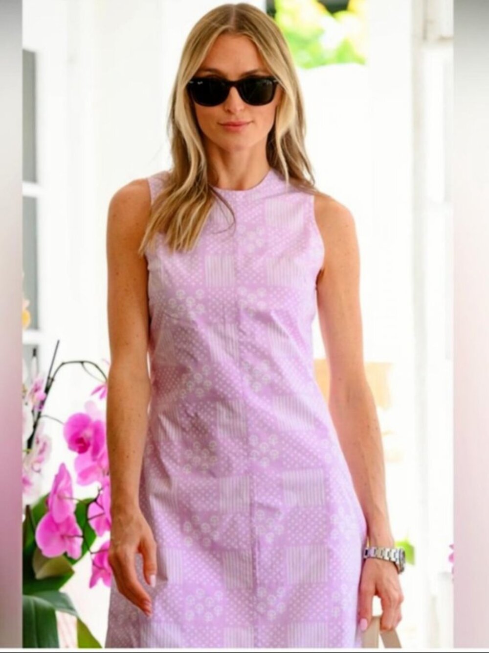 Julia Amory Sleeveless Lavender Shift Dress Size L - Picture 2 of 9
